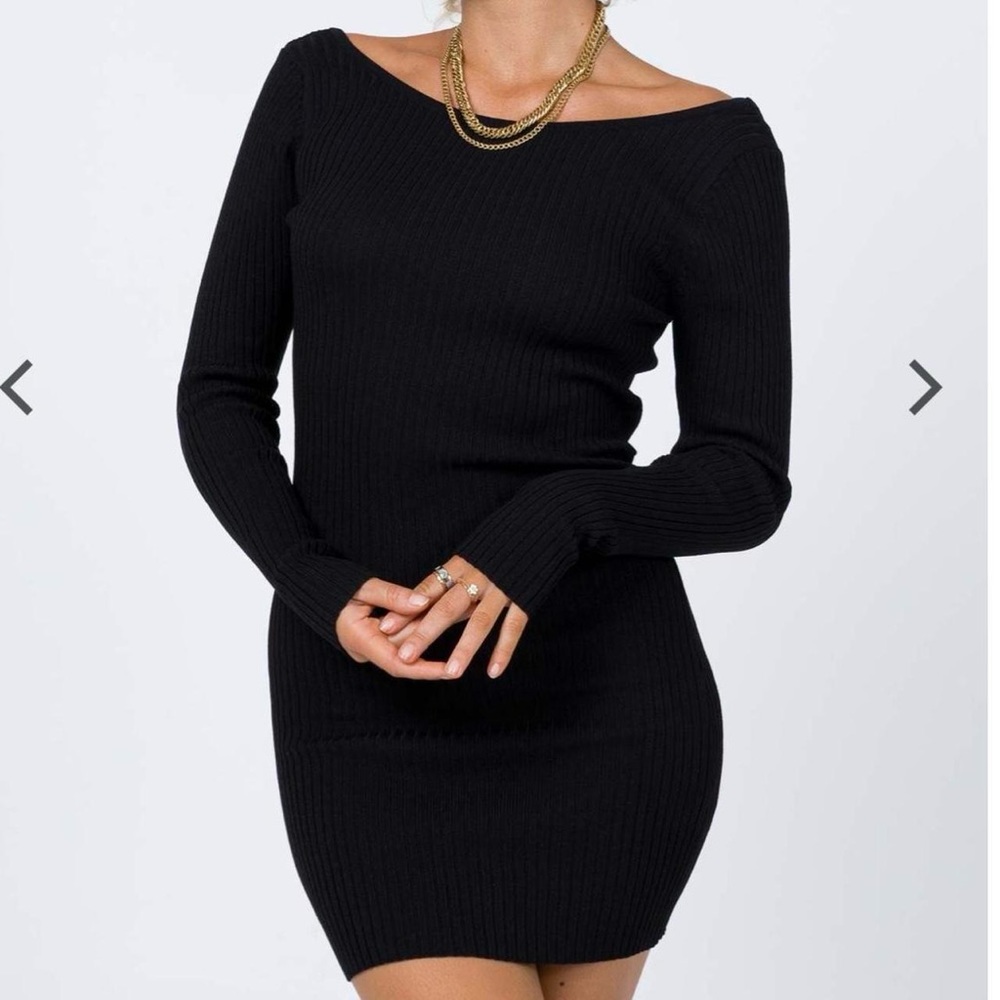 NWT Princess Polly Recharge Long Sleeve Black Dress Size US 2